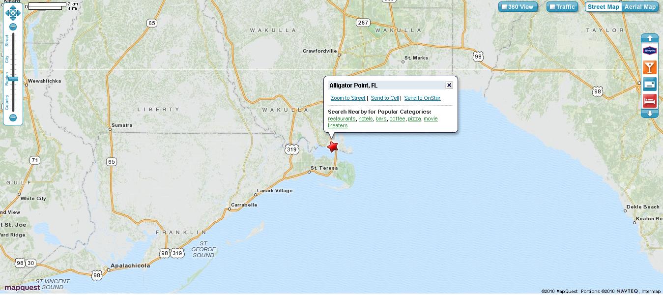 alligator point fl map