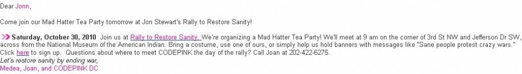 Code pink Stewart rally