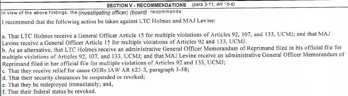 Holmes Lavine 15-6 Reccomendations