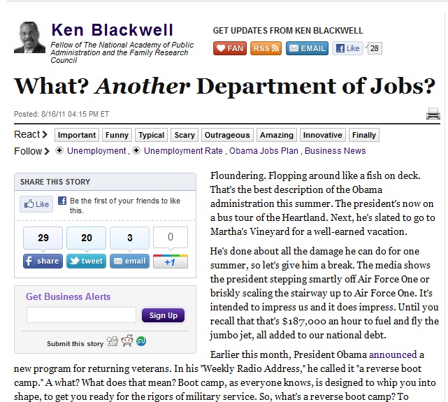 HuffPo sick of Obamas shit