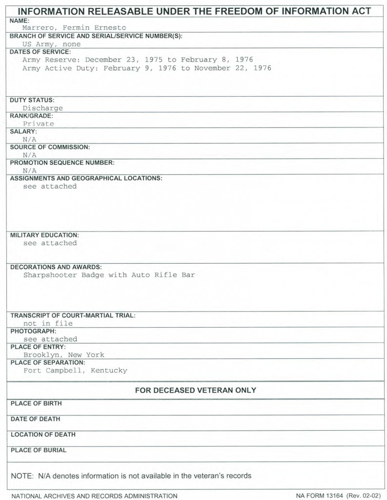 Marrero FOIA