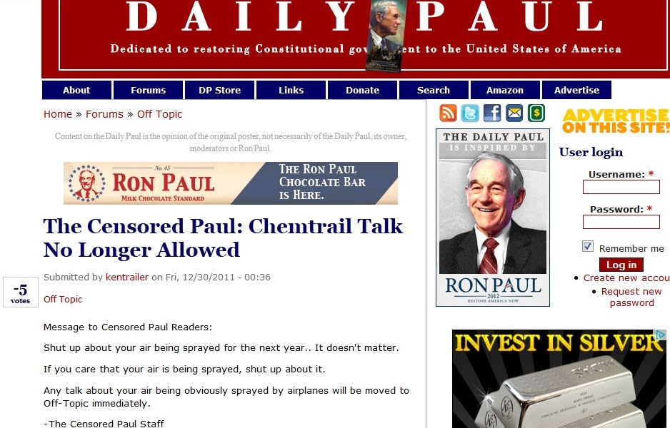 Paul's chemtrails and vinegar