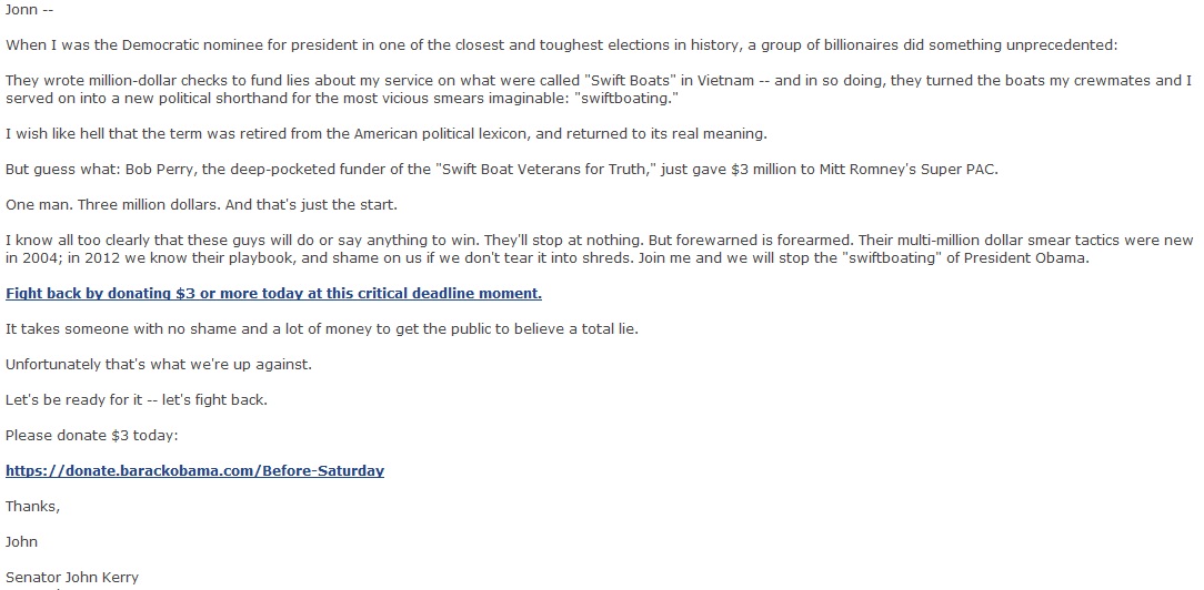 John Kerry still whining