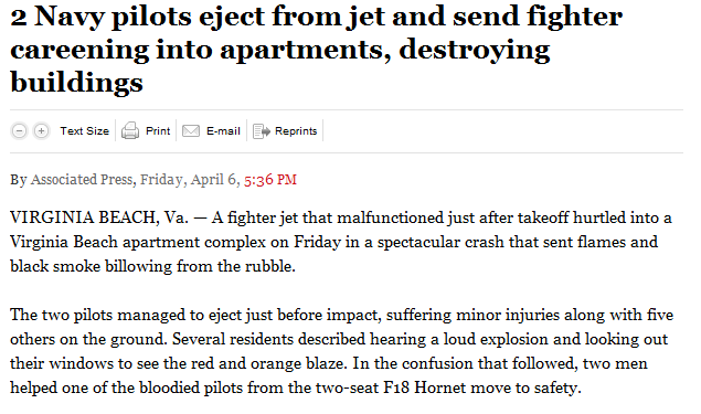 AP hates Navy FA-18 drivers