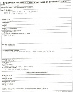 Burrell Military Records FOIA