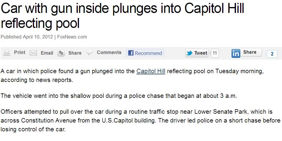 Car and gun attack DC