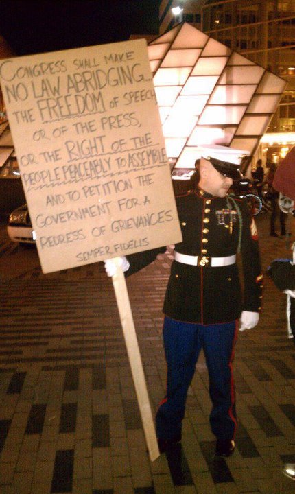 Protesting Marine