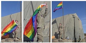 hubbie in afghanistan raising a gay pride flag