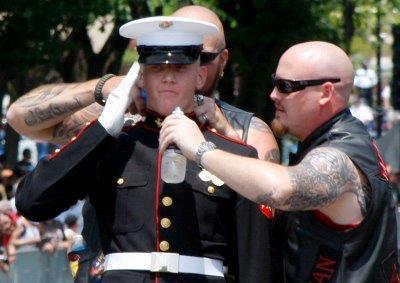 Saluting Marine