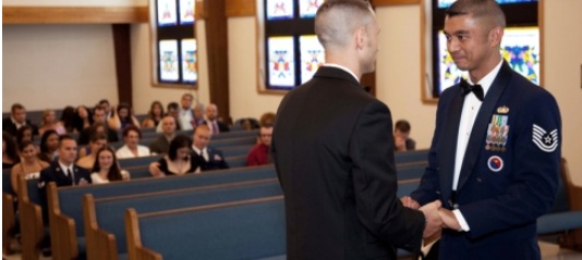 Same sex wedding at AF chapel