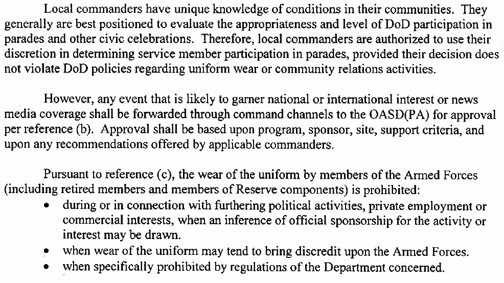 DoD Uniform guidance