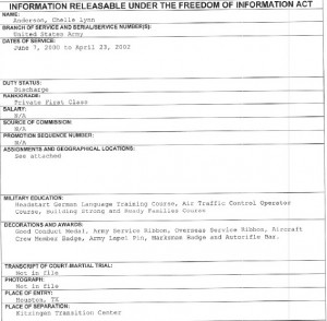 Chelle Lynn Anderson FOIA