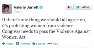 Jarret tweet Violence Against Women