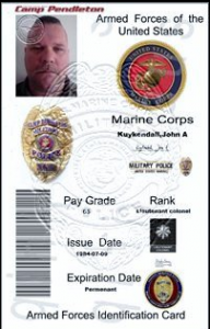 John Kuykendall ID card