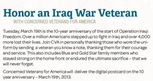 Honor an Iraq War Vet