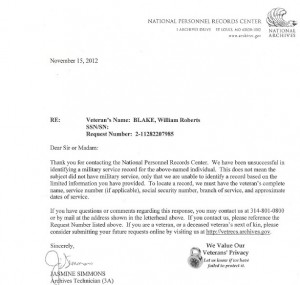 William Blake FOIA March