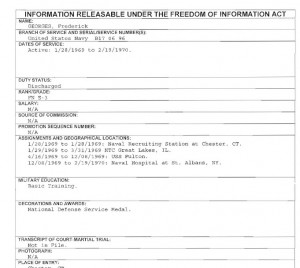 Frederick Georges FOIA