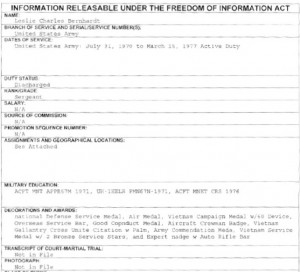 Leslie Charles Bernhardt FOIA