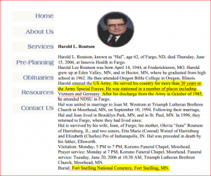 Harold L. Routson obit