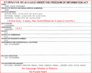 John Woodward FOIA