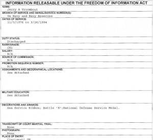 Jerry Vroombout FOIA