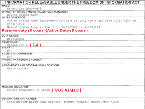 Ernest Lee Blackwell FOIA