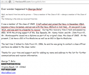 George T. Bolis claims