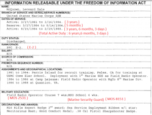 Leonard Dale McQuown FOIA