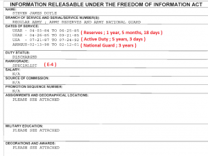 Steve James Doyle FOIA