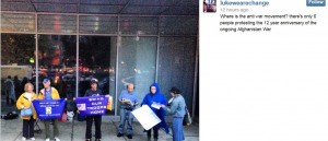 Vets protest Afghaistan war on 12th anniversary