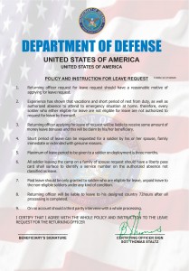 scam POLICY AND INSTRUCTION FOR LEAVE REQUEST