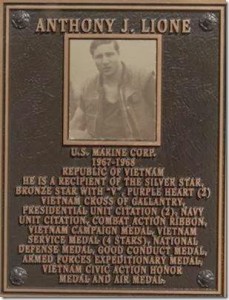 Anthony Lione plaque