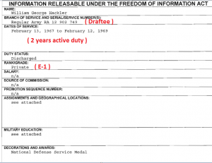William George Hackler FOIA
