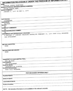 Douglas Joseph Doc Blanchard FOIA