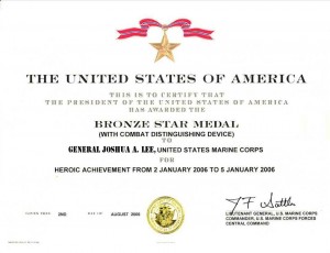 Joshua Anggoh Lee Bronze Star