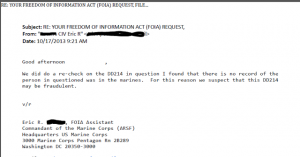 Michael James Jarrett FOIA