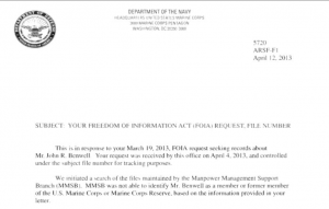 Robert Benwell FOIA