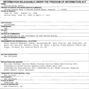 Phillip Allen Keith FOIA
