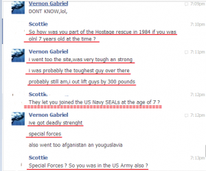 Vernon Gabriel war stories