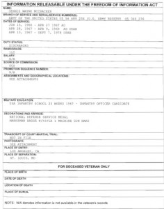 Dennis Wayne McCracken FOIA