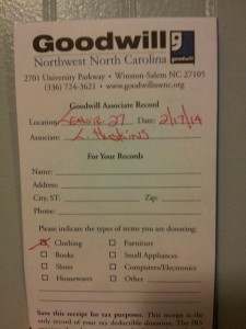 Derek Church receipt