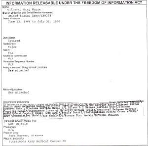 Gary Wayne Gilbert FOIA