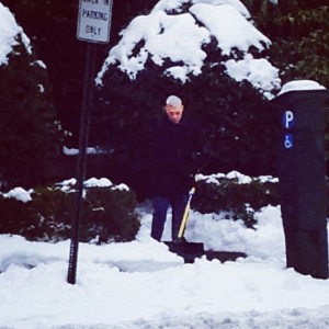 Gen. John Paxton shovels