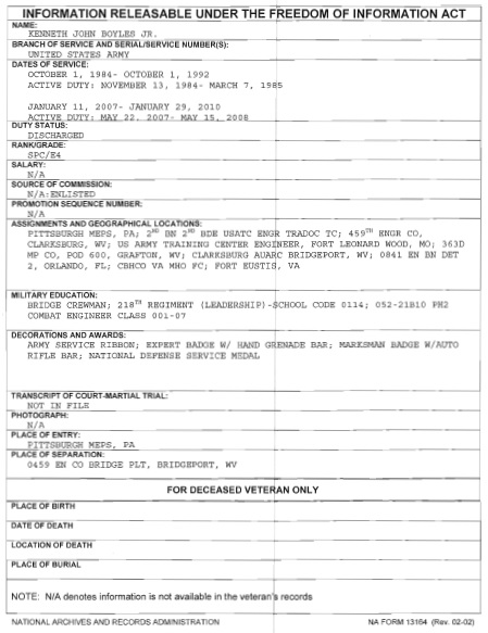 Kenneth John Boyles FOIA