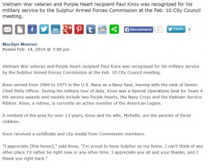 Paul Knox - Sulphur Daily Times