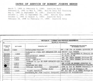 Robert Bensh Assignments