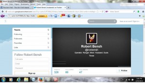 Robert Bensh Twitter lie
