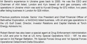 Robert Bensh Ukraine Oil