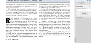 Army magazine article