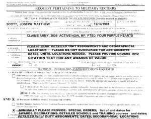 Joseph Matthew Scott FOIA request